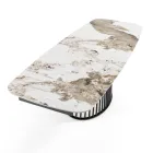 Masa extensibila pana la 260 cm in finisaj ceramica, marmura si metal - Veneto Viadurini