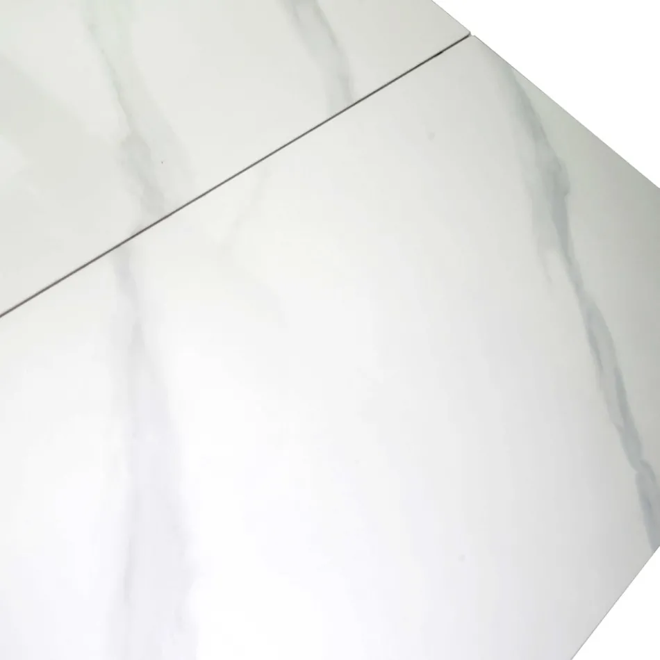 Masă extensibilă 260 cm din metal și piatră sintetică - Underwater Viadurini