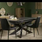 Masă extensibilă 260 cm din metal și piatră sintetică - Underwater Viadurini