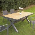 Masa extensibila 263 cm din Aluminiu si Teak Masi - Lilia
