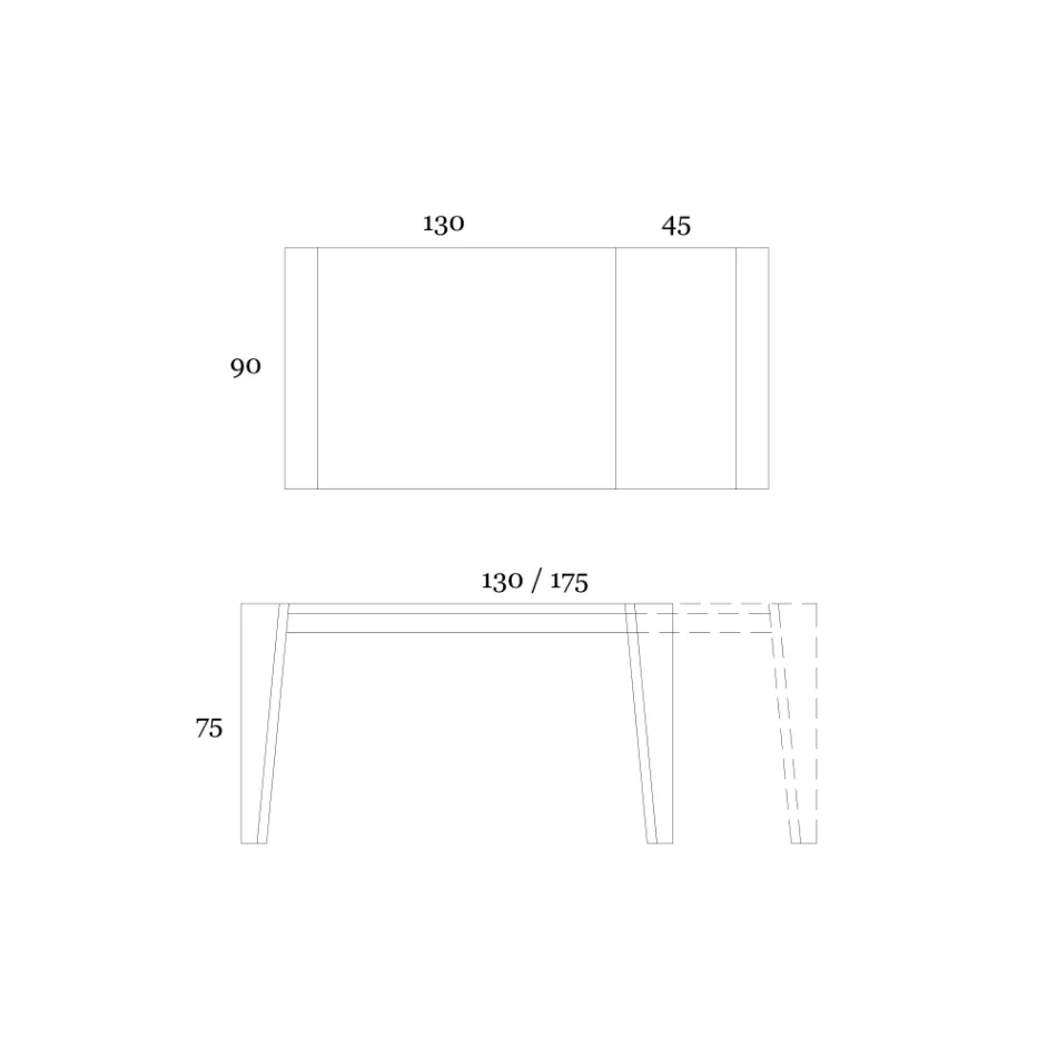 Masa extensibila pana la 265 cm din lemn de nuc Canaletto Made in Italy - Orchidea Viadurini