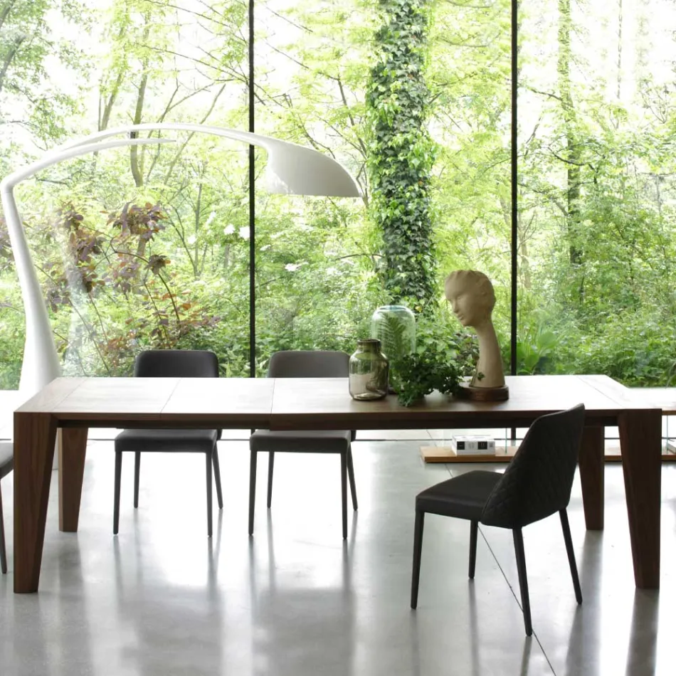 Masa extensibila pana la 265 cm din lemn de nuc Canaletto Made in Italy - Orchidea Viadurini