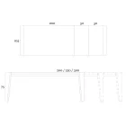 Masa extensibila pana la 265 cm din lemn de nuc Canaletto Made in Italy - Orchidea Viadurini