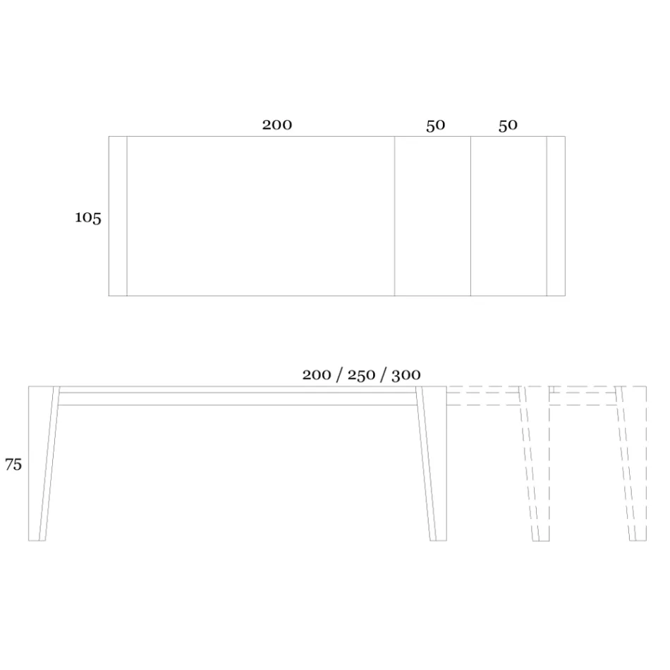Masa extensibila pana la 265 cm din lemn de nuc Canaletto Made in Italy - Orchidea Viadurini