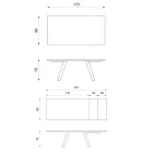 Masa extensibila la 270 cm cu blat HPL si baza din aluminiu - Villongo Viadurini