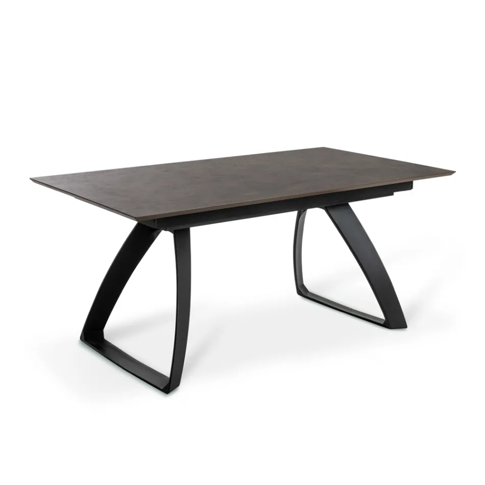 Masa extensibila la 270 cm cu blat HPL si baza din aluminiu - Villongo Viadurini