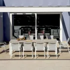 Masă extensibilă până la 276 cm cu aluminiu cu efect de lemn - Ovara Viadurini