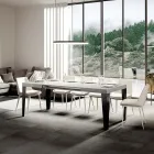 Masa extensibila la 284 cm in diferite dimensiuni si finisaje Made in Italy - Plaja Viadurini