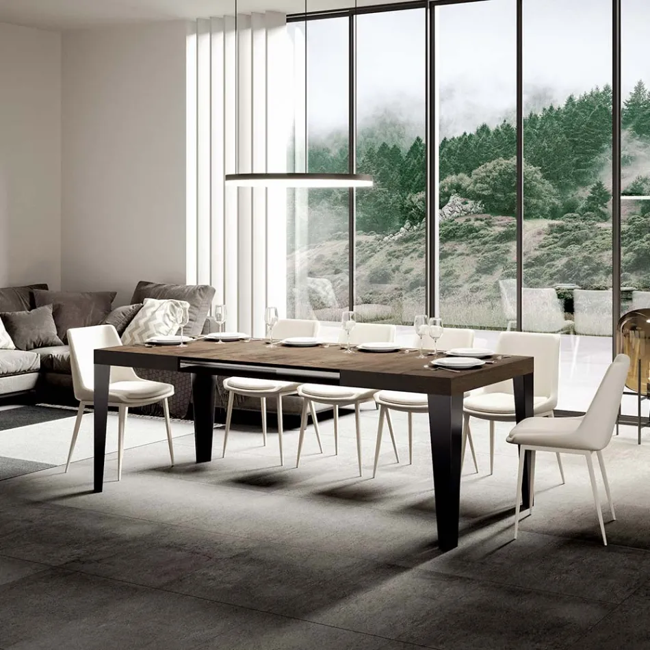 Masa extensibila la 284 cm in diferite dimensiuni si finisaje Made in Italy - Plaja Viadurini