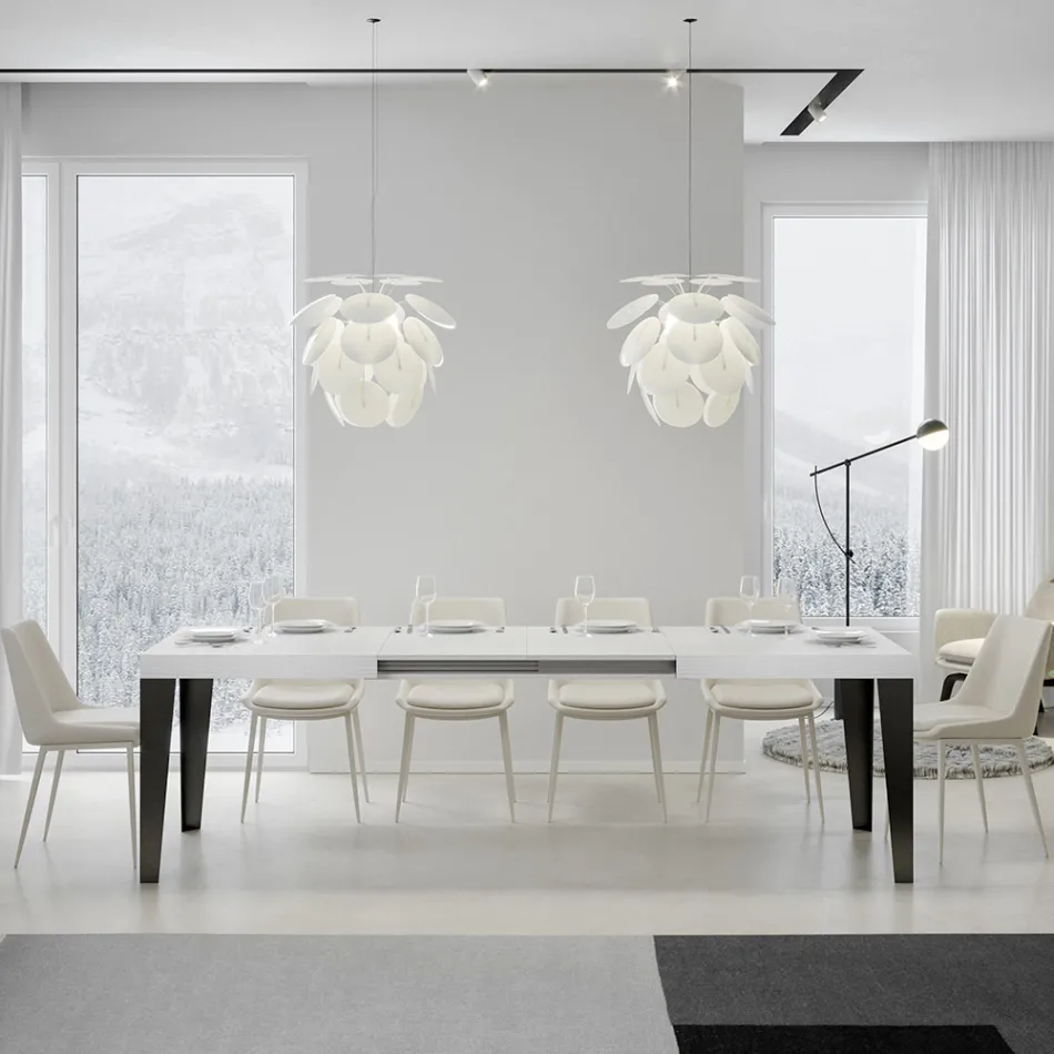 Masa extensibila la 284 cm in diferite dimensiuni si finisaje Made in Italy - Plaja Viadurini