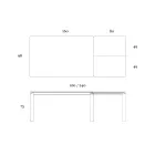 Masa extensibila pana la 298 cm din ceramica si metal Made in Italy - Lalea Viadurini