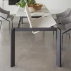 Masa extensibila pana la 298 cm din ceramica si metal Made in Italy - Lalea Viadurini
