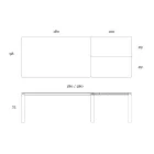 Masa extensibila pana la 298 cm din ceramica si metal Made in Italy - Lalea Viadurini