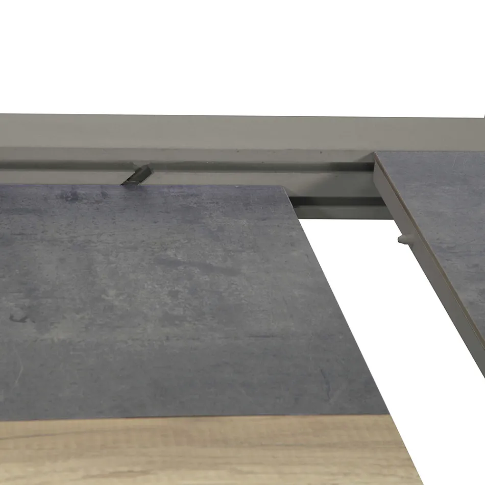 Masă extensibilă 300 cm din aluminiu cu inserție HPL - Righello Viadurini