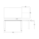 Masa extensibila 310 cm cu blat laminat si baza metalica - Spilla Viadurini