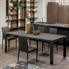 Masa extensibila 310 cm cu blat laminat si baza metalica - Spilla Viadurini