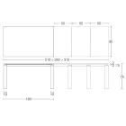 Masa extensibila 310 cm cu blat laminat si baza metalica - Spilla Viadurini