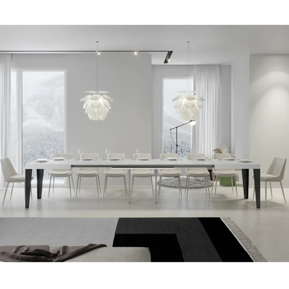 Masa extensibila pana la 440 cm in diferite dimensiuni si finisaje Made in Italy - Plaja Viadurini