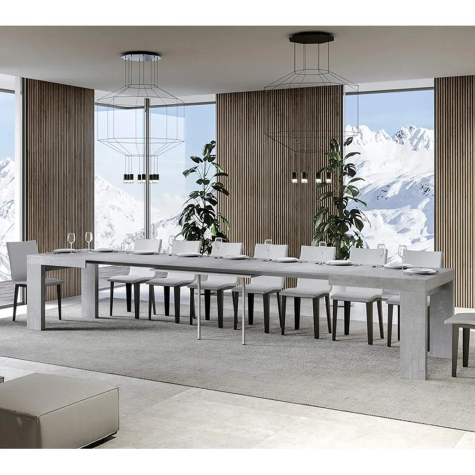 Masa extensibila pana la 440 cm in Microparticule de Lemn Made in Italy - Arbor Viadurini