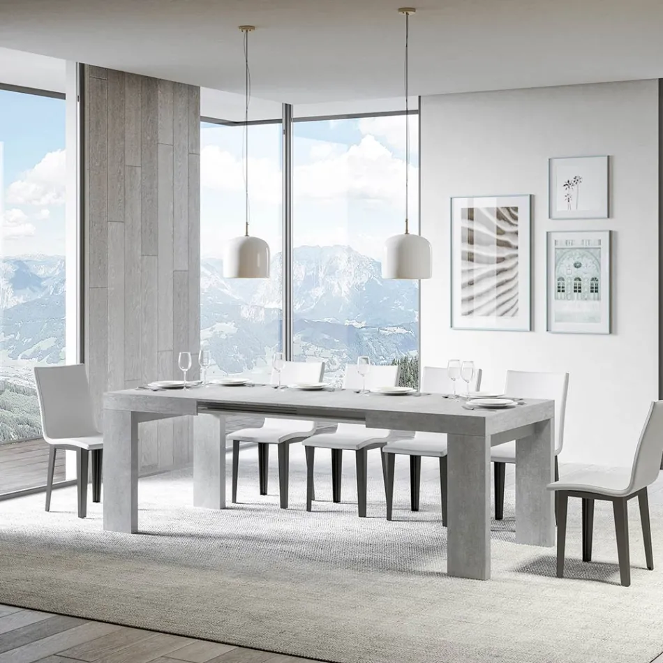 Masa extensibila pana la 440 cm in Microparticule de Lemn Made in Italy - Arbor Viadurini