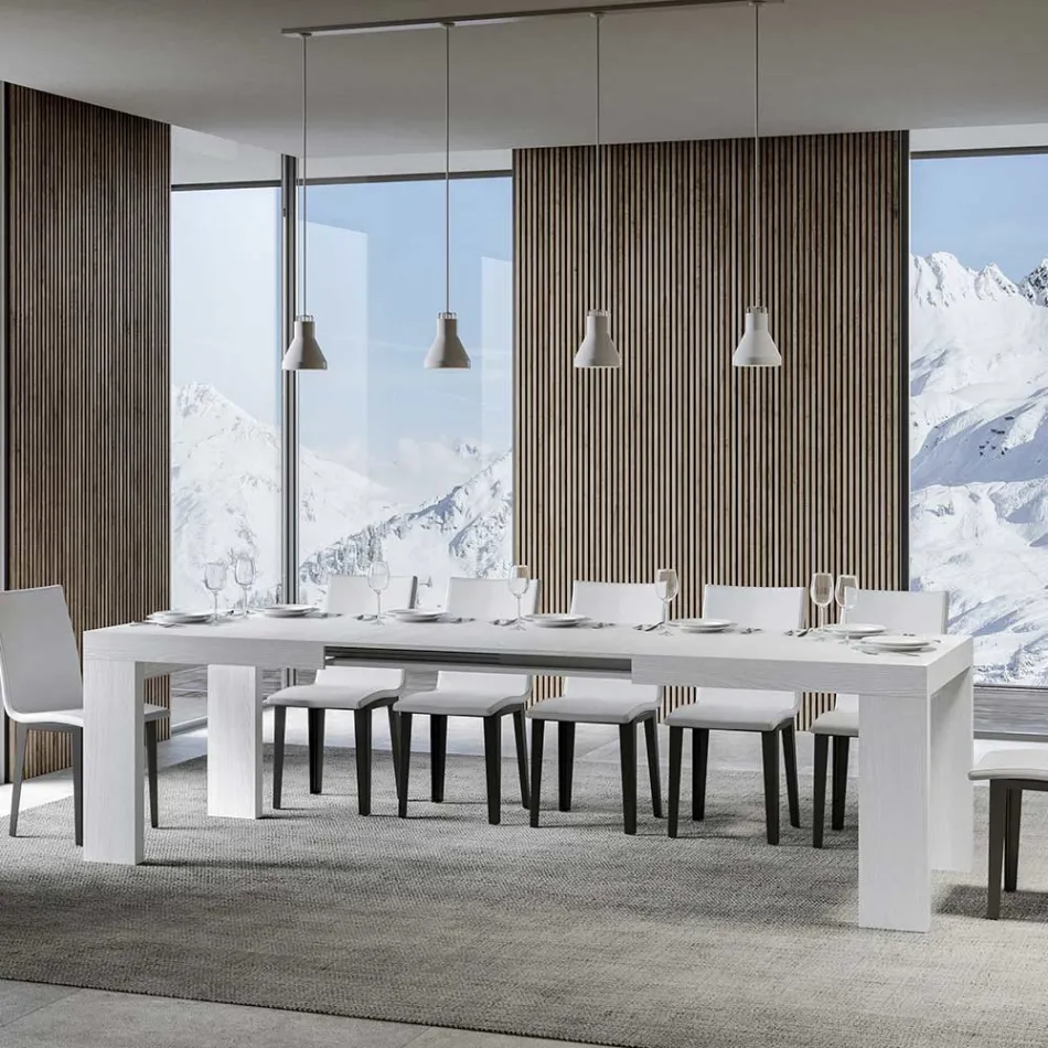 Masa extensibila pana la 440 cm in Microparticule de Lemn Made in Italy - Arbor Viadurini