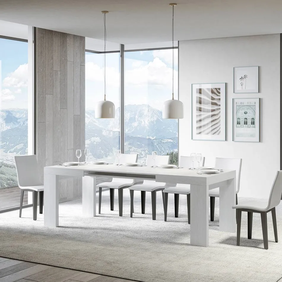 Masa extensibila pana la 440 cm in Microparticule de Lemn Made in Italy - Arbor Viadurini