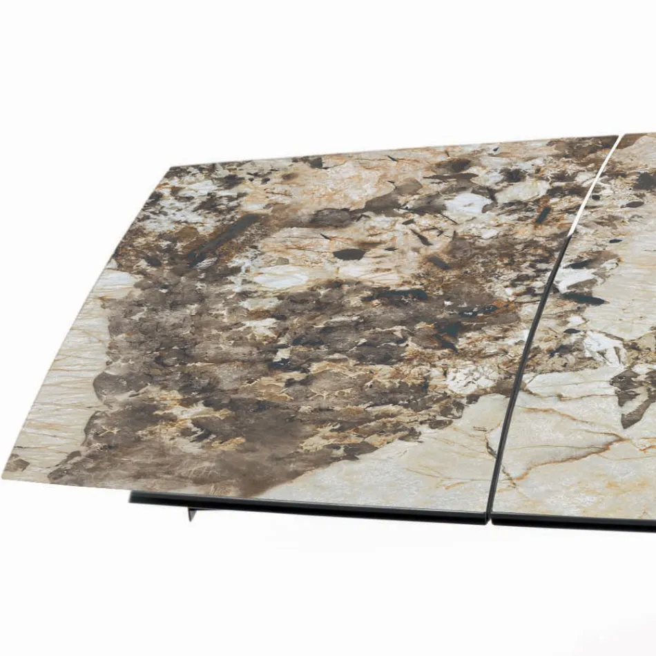 Masa extensibila in forma de butoi cu extensii integrate Made in Italy - Grotta Viadurini