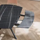 Masă extensibilă tip butoi din HPL stratificat cu diferite finisaje - Incontro Viadurini