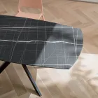 Masă extensibilă tip butoi din HPL stratificat cu diferite finisaje - Incontro Viadurini