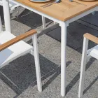 Masa extensibila Butterfly pana la 210 cm din Aluminiu si Blat din Teak - Incanto Viadurini