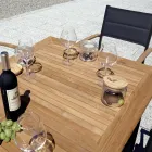 Masa extensibila Butterfly pana la 210 cm din Aluminiu si Blat din Teak - Incanto Viadurini