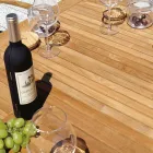 Masa extensibila Butterfly pana la 210 cm din Aluminiu si Blat din Teak - Incanto Viadurini