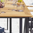 Masa extensibila Butterfly pana la 210 cm din Aluminiu si Blat din Teak - Incanto Viadurini