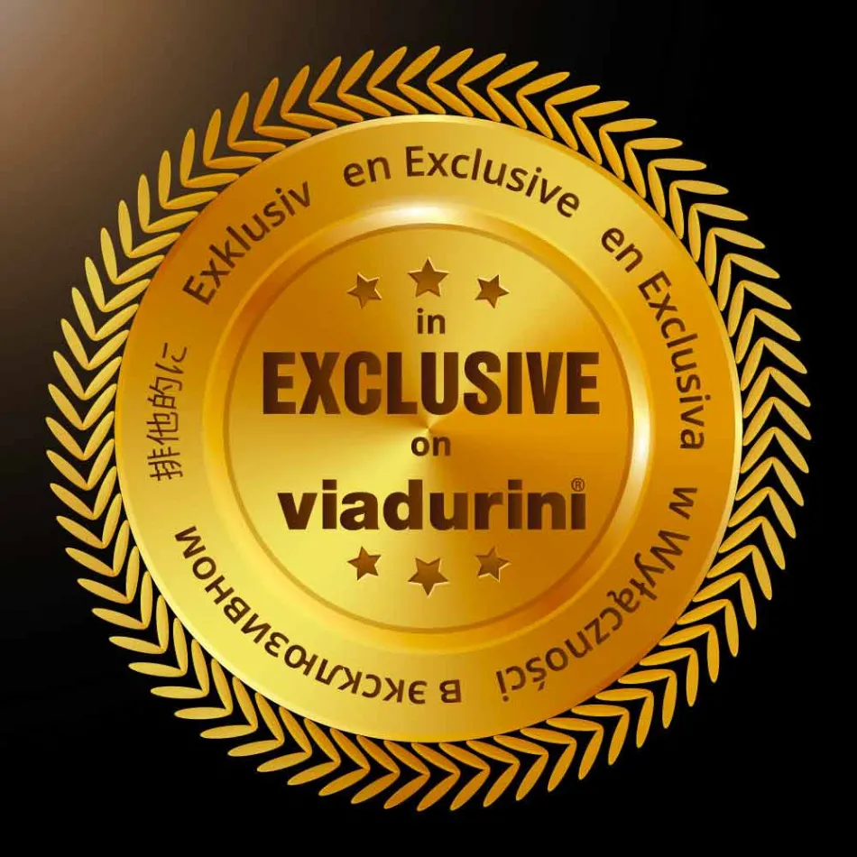 Masa extensibila alba cu rama din lemn masiv natural Rico Viadurini