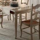 Masa extensibila cu 4 scaune in gri deschis porumbel Made in Italy - Celestino Viadurini