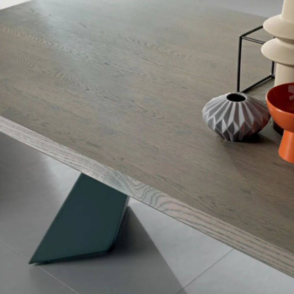 Masă extensibilă cu extensie laterală din lemn furniruit - Aperol Viadurini