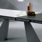 Masă extensibilă cu extensie laterală din vitroceramică - Aperol Viadurini