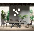 Masa extensibila cu deschidere laterala sincronizata din melamina - Settimmio Viadurini