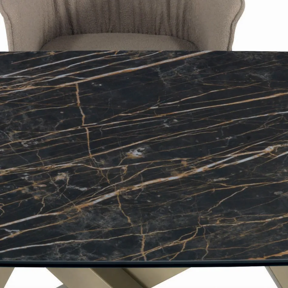 Masa extensibila cu baza si blat in diferite finisaje Made in Italy - Settimmio Viadurini