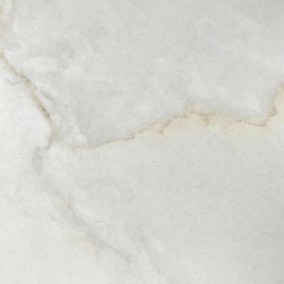 Masa extensibila cu baza din otel si blat din ceramica cu finisaj marmura - Emilia  Viadurini