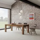 Masa extensibila cu picioare furniruite si blat Made in Italy - Tash Viadurini