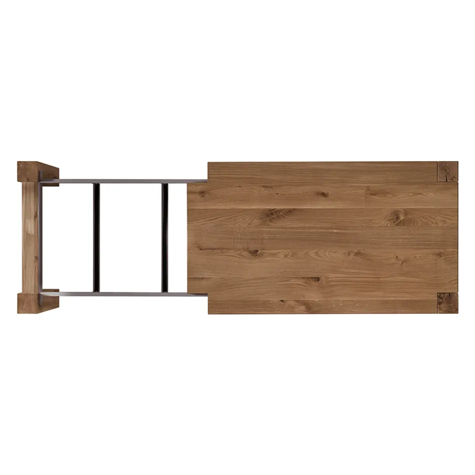 Masa extensibila cu picioare furniruite si blat Made in Italy - Tash Viadurini