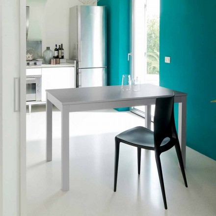 Masă extensibilă cu picioare din lemn de fag, L130 / 210xP80cm, Denisio Viadurini