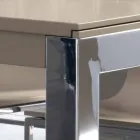 Masă extensibilă cu blat din lemn de nuan Tanganika și picioare metalice - Ketla Viadurini