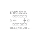 Masa extensibila cu blat din sticla Made in Italy - Equatore Viadurini