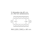 Masa extensibila cu blat din sticla Made in Italy - Equatore Viadurini