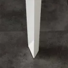 Masă extensibilă cu blat modern din sticlă călită Baltimora Viadurini