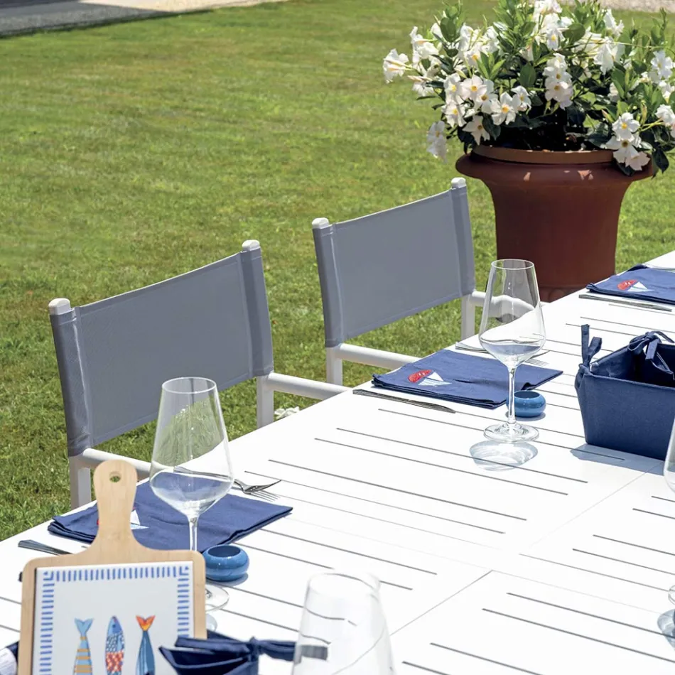 Masă extensibilă pentru exterior cu blat din aluminiu - Supernova Viadurini
