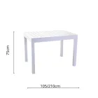 Masă de grădină extensibilă fabricată în întregime din aluminiu - Sheet Viadurini