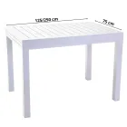 Masă de grădină extensibilă fabricată în întregime din aluminiu - Sheet Viadurini